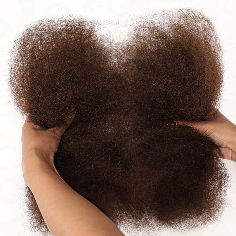Onimehair™ Dark Brown Afro kinky Bulk Hair Extensions For Braiding Dreadlock Human Hair