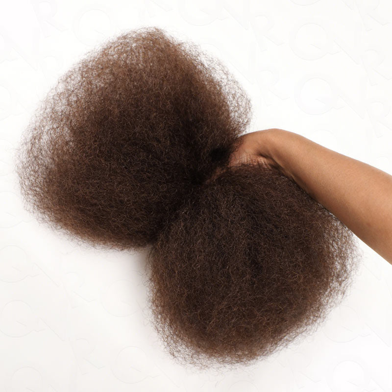 Onimehair™ Dark Brown Afro kinky Bulk Hair Extensions For Braiding Dreadlock Human Hair