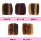 Onimehair™ Multi-Color Combo Afro Kinky Bulk Human Hair For Braiding Dreadlock