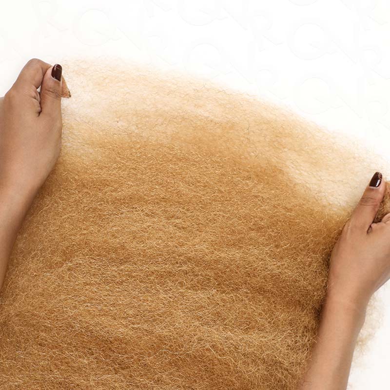 Onimehair™ Honey Blonde Color Afro kinky Bulk Hair Extensions For Braiding Dreadlock Human Hair