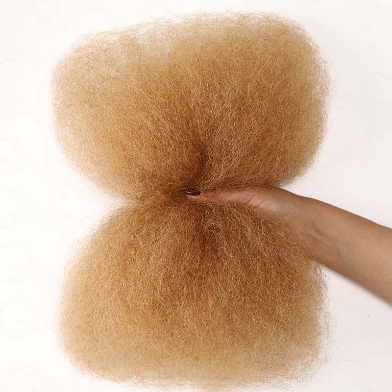 Onimehair™ Honey Blonde Color Afro kinky Bulk Hair Extensions For Braiding Dreadlock Human Hair