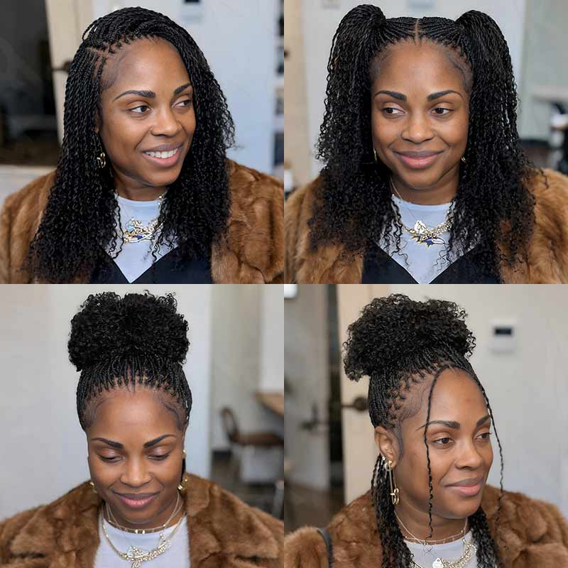 Onimehair™ Type 4C Afro Kinky Bulk Braiding Human Hair Extensions For Black Women