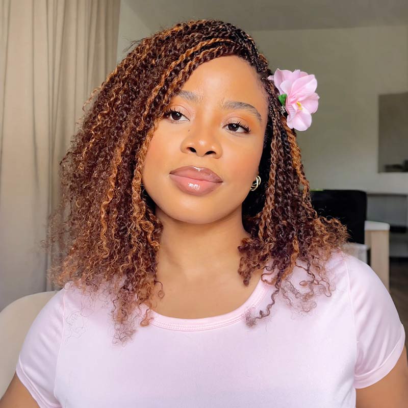 Onimehair™ #4+#30 Two Colors Afro Kinky Bulk Human Hair For Braiding DreadLock