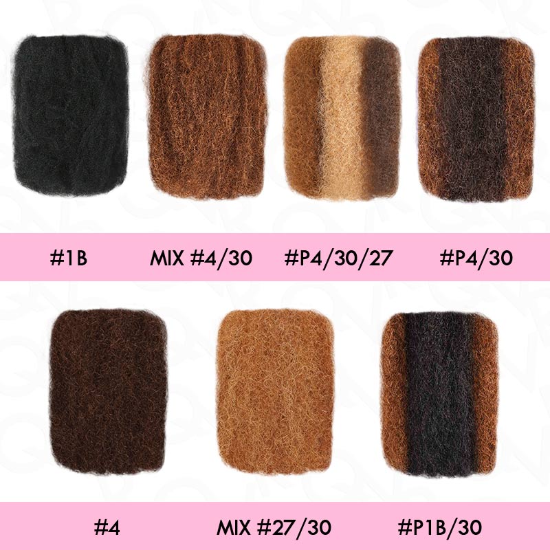 Onimehair™ #P4/30/27 Color Afro Kinky Bulk Human Hair For Braiding Dreadlock Hair