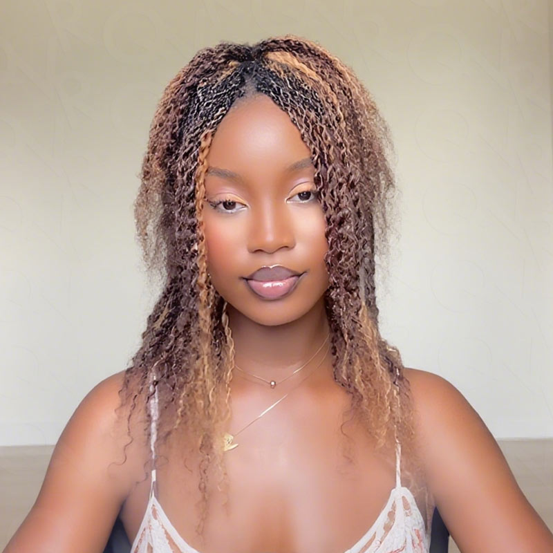 Onimehair™ #P4/30/27 Color Afro Kinky Bulk Human Hair For Braiding Dreadlock Hair