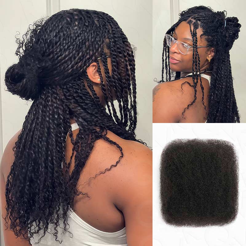 Onimehair™ Upgraded Afro Kinky Bulk Human Hair for Braiding & Mini Twists