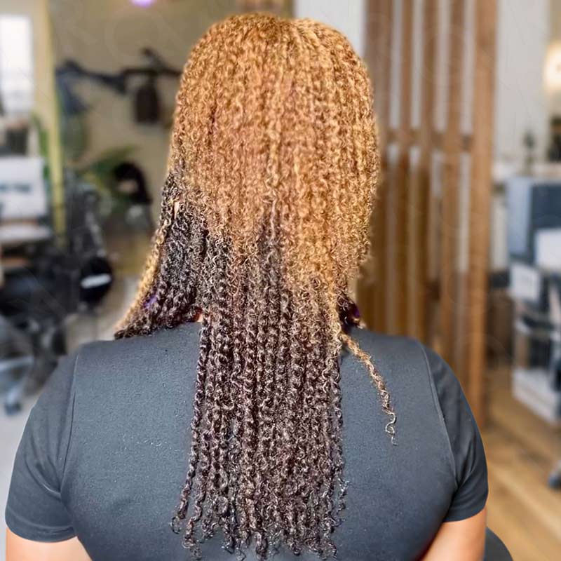 Onimehair™ #P4/30/27 Color Afro Kinky Bulk Human Hair For Braiding Dreadlock Hair