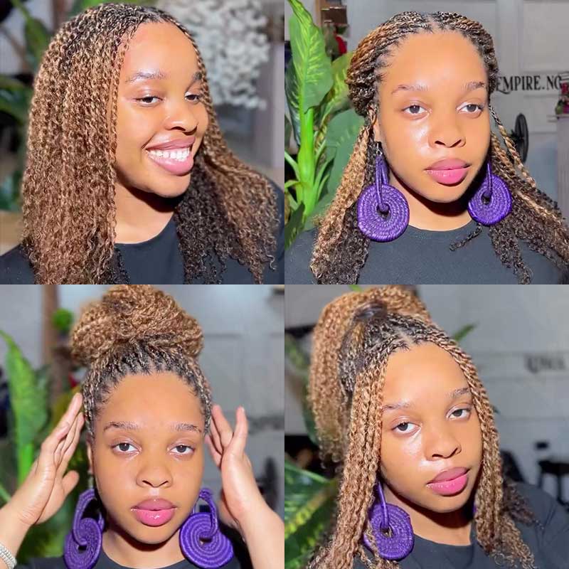 Onimehair™ #P4/30/27 Color Afro Kinky Bulk Human Hair For Braiding Dreadlock Hair