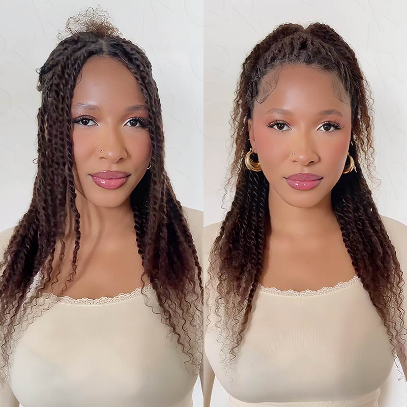 Onimehair™ Dark Brown Afro kinky Bulk Hair Extensions For Braiding Dreadlock Human Hair