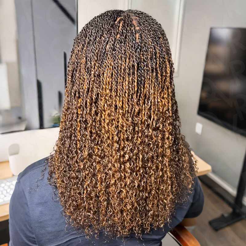 Onimehair™ #4+#30 Two Colors Afro Kinky Bulk Human Hair For Braiding DreadLock