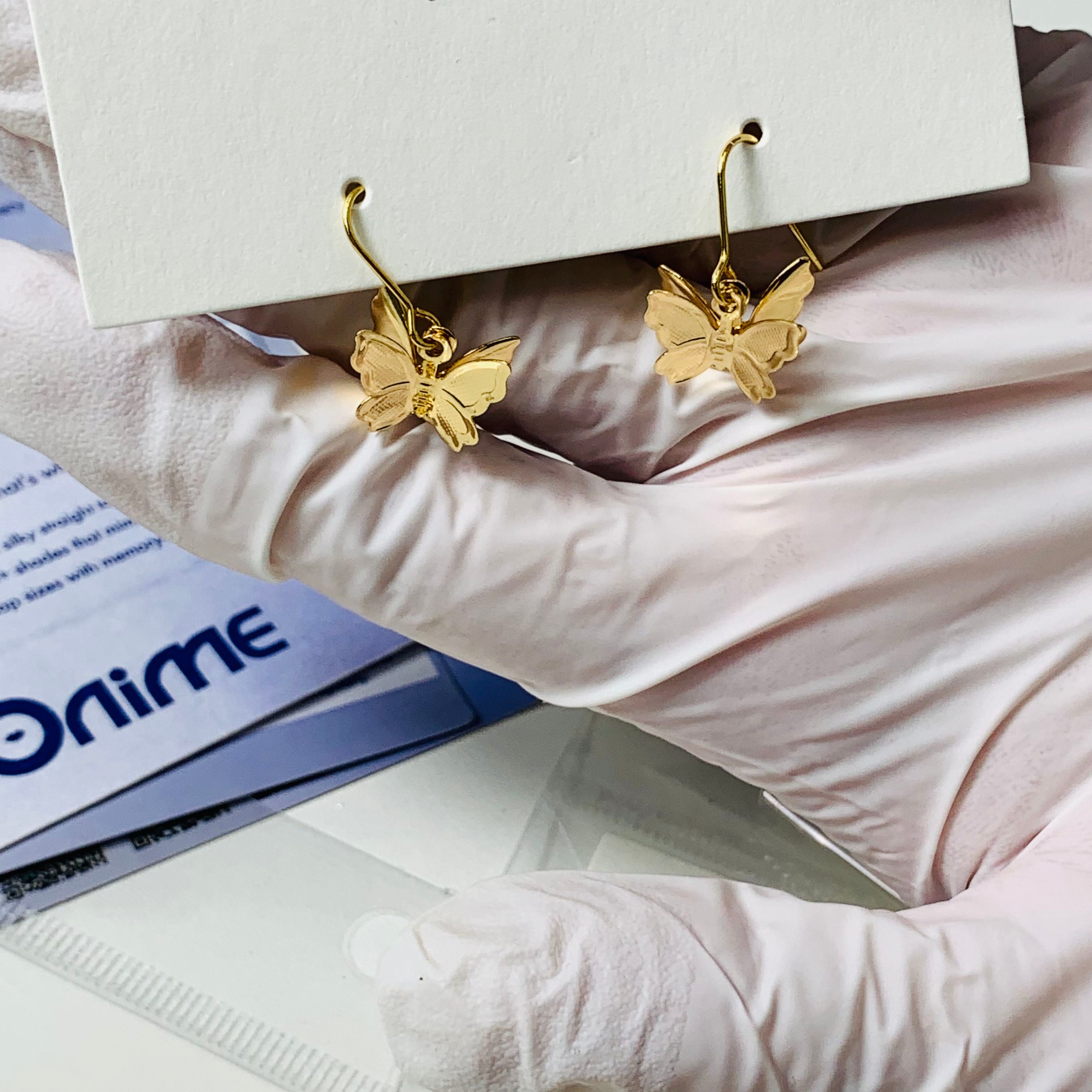 18K Butterfly Earrings