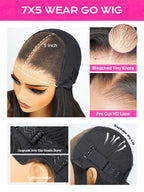 Onimehair™ Water Wave Bob Glueless Wig Wear Go 13x4 HD Lace Pre Cut Lace Wig