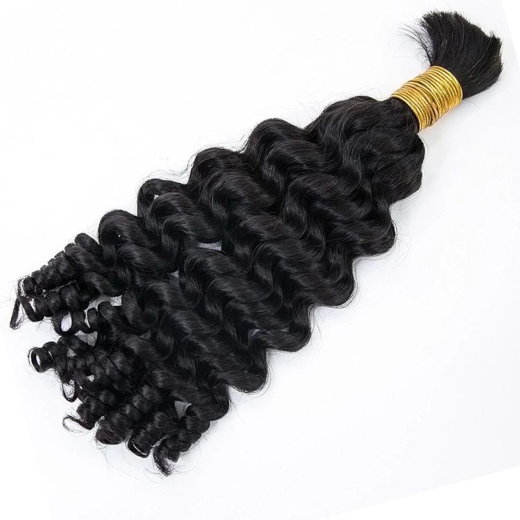 Spiral Curly Human Bulk Hair Extensions For Braiding & Boho Braids