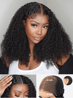Onimehair™ Pre-cut 13x4 Lace M-cap Wear Go Glueless Mini Knots onimehair Bob Curly Hair HD Lace Front Wig Pre-plucked