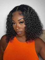 Onimehair™ Water Wave Bob Glueless Wig Wear Go 13x4 HD Lace Pre Cut Lace Wig