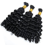 Spiral Curly Human Bulk Hair Extensions For Braiding & Boho Braids