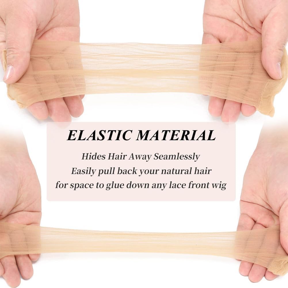 Onimehair™4 Pcs 2 Pcs HD Wig Cap for Lace Front Wig, Invisible Hd Wig Cap