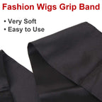 Onimehair™Wig Grip Band Soft Satin Scarf Fashion Headbands for Lace Frontal Wigs Fixing, Makeup, Sports, Yoga, Facial (1 Pcs, Black)