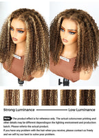 Onimehair™ Wear Go Glueless Balayage Highlight Ombre Brown Water Wave Wig Pre-plucked