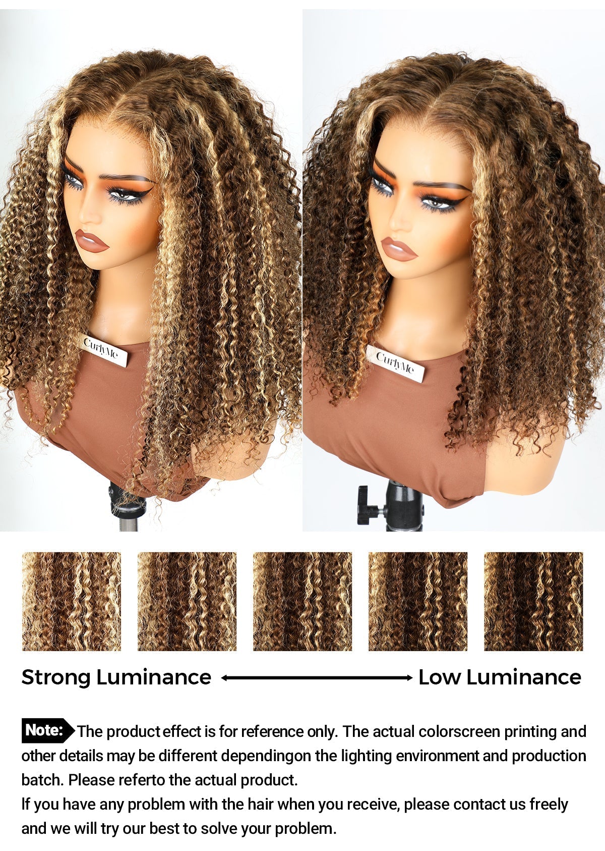 Onimehair™ Wear Go Glueless Balayage Highlight Ombre Brown Water Wave Wig Pre-plucked