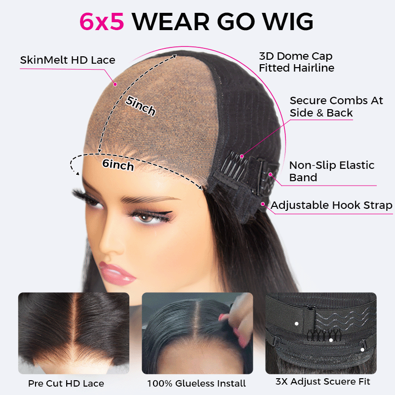 Brown/Blonde Highlight Color Layered Cut 5×5 Lace Bob C Side Part Wear & Go Glueless Closure Wig