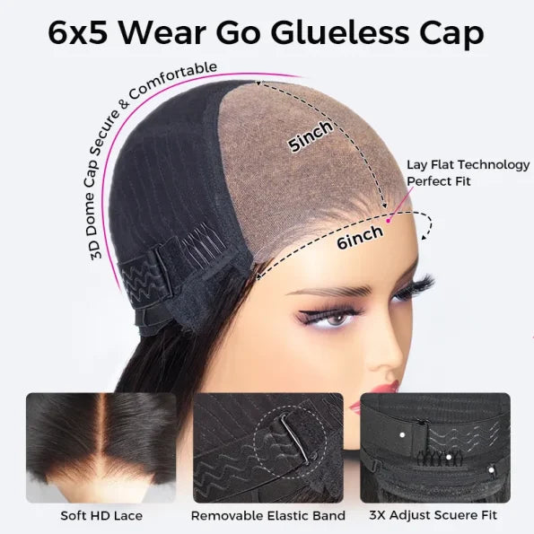 4C Edges Hairline | Kinky Straight Short Bob Human Hair Glueless Wigs Side Part 5×5 Lace 180% Density