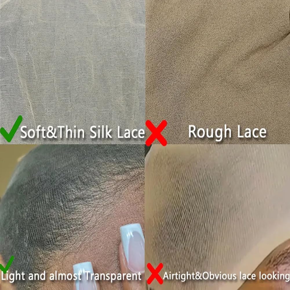 Onimehair™4 Pcs 2 Pcs HD Wig Cap for Lace Front Wig, Invisible Hd Wig Cap