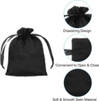 Onimehair™Black Satin Cloth Gift Bags 1pcs