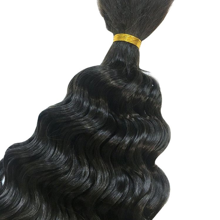 Deep Wave Bulk Human Hair For Braiding Boho Braids Human Braiding Hair
