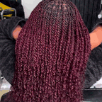 Onimehair™  Burgundy #99J Color Afro Kinky Bulk Human Hair For Braiding Dreadlock Hair
