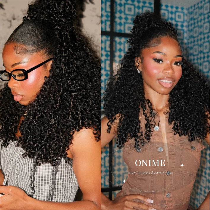 Afro Curly Crochet Hair Pre-Separated Feather Soft Raw Human Hair Extensions