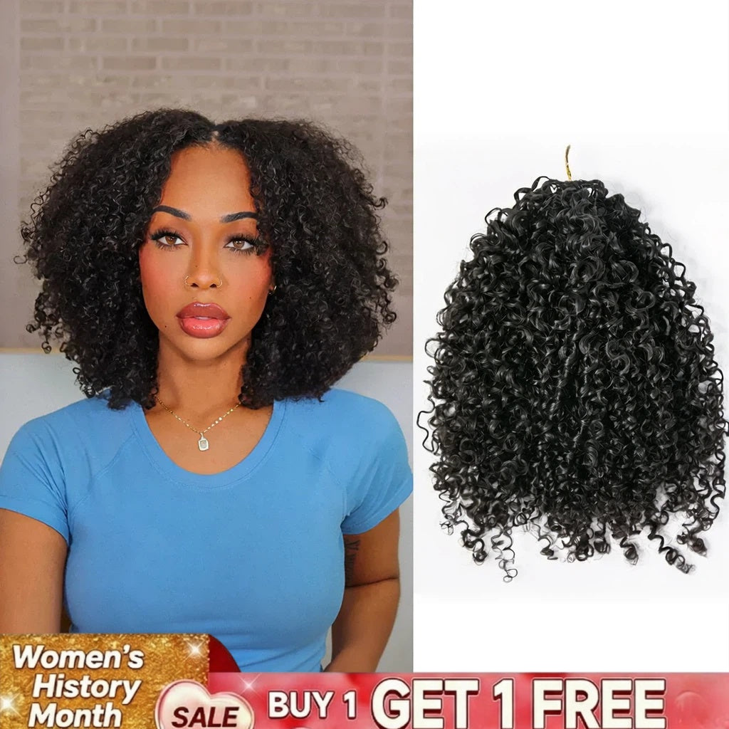 Kinky Curly Crochet Hair Extension  Human Hair Extensions - Onime Hair