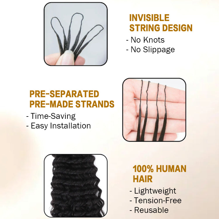 Burmese Curly Crochet Hair 100% Human Crochet Braids Extensions