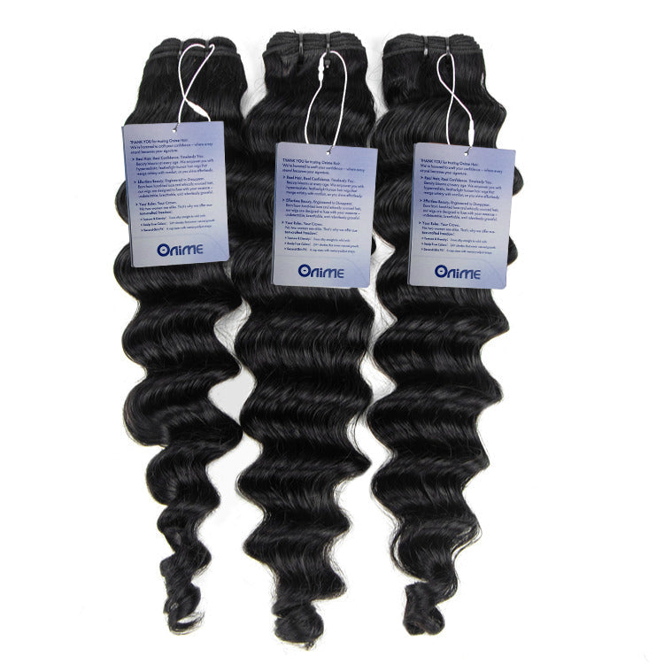 12A Grade Loose Deep Wave Bundles 100% Human Virgin Hair Extensions For Woman