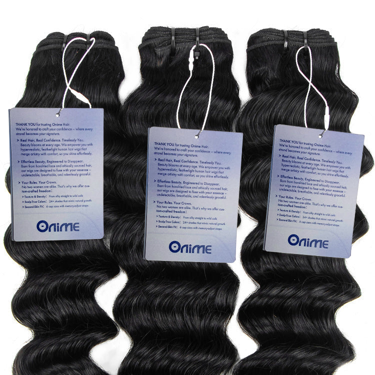 12A Grade Loose Deep Wave Bundles 100% Human Virgin Hair Extensions For Woman