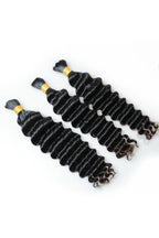 Onimehair Deep Wave Bulk Human Hair For Braiding Natural Black Boho Hair