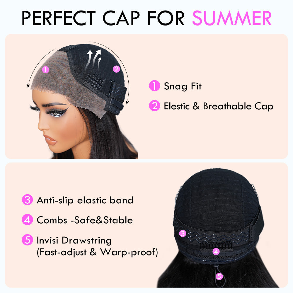 Onimehair™ Glueless Thick Fluffy Afro Curly Human Hair Bob Wigs 13x4 Invisiable Lace Wig Flash Sale