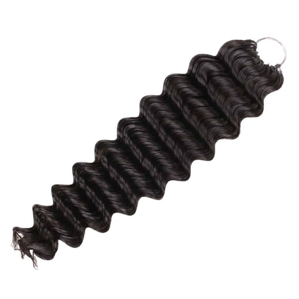 Onimehair™Onime Feather Crochet Hair Extension Deep Wave Virgin Human Hair