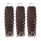 4# Chocolate Brown Color Curly Crochet Hair 100% Human Crochet Braids Extensions