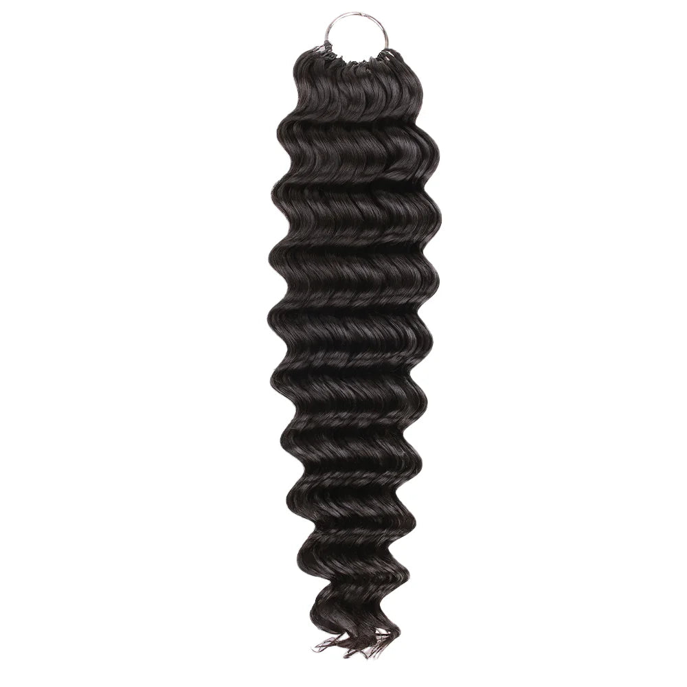 Onimehair™Onime Feather Crochet Hair Extension Deep Wave Virgin Human Hair