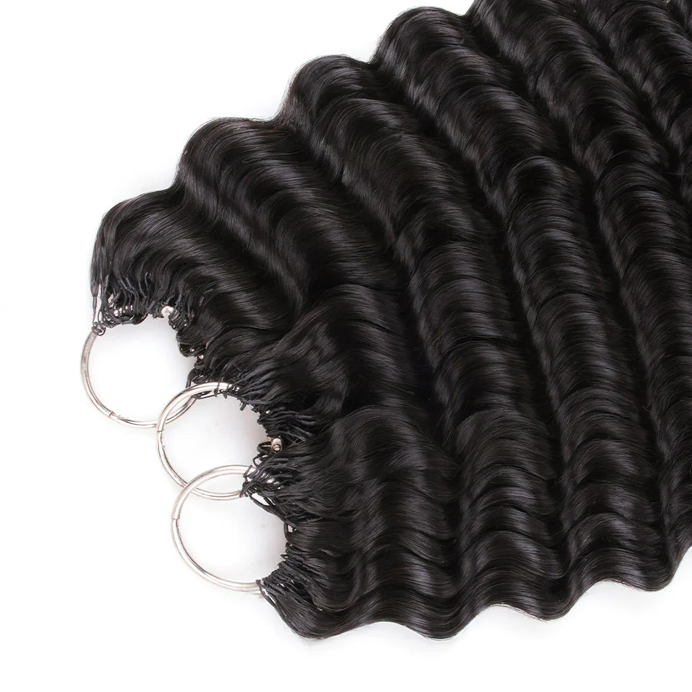 Onimehair™Onime Feather Crochet Hair Extension Deep Wave Virgin Human Hair
