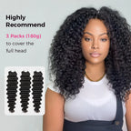 Onimehair™Onime Feather Crochet Hair Extension Deep Wave Virgin Human Hair