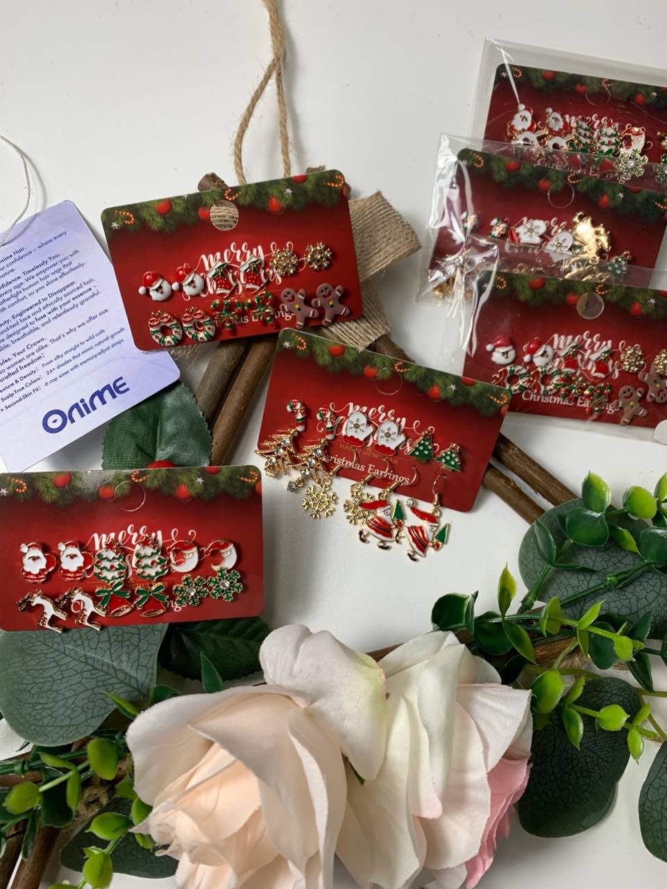 Christmas Earrings 15 Set Pcs