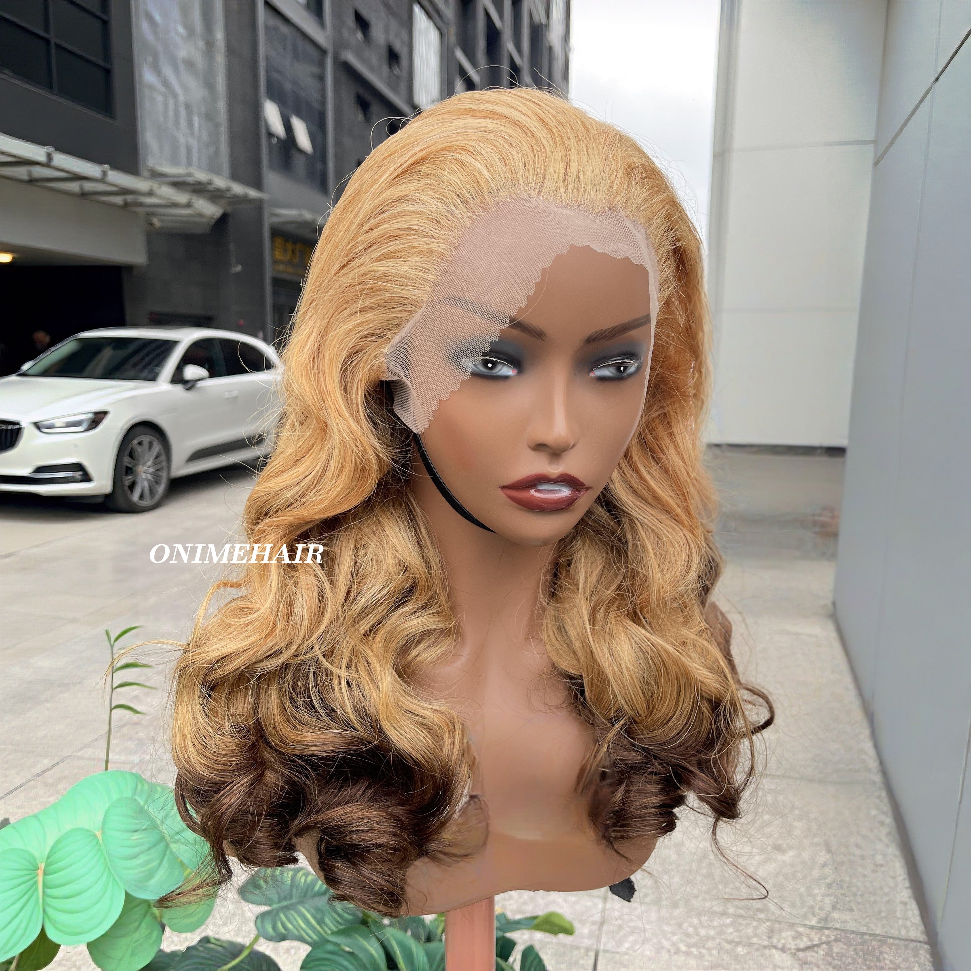 #27/4 Rose Wavy Frontal Transparent 13X4  Lace - Onime Hair