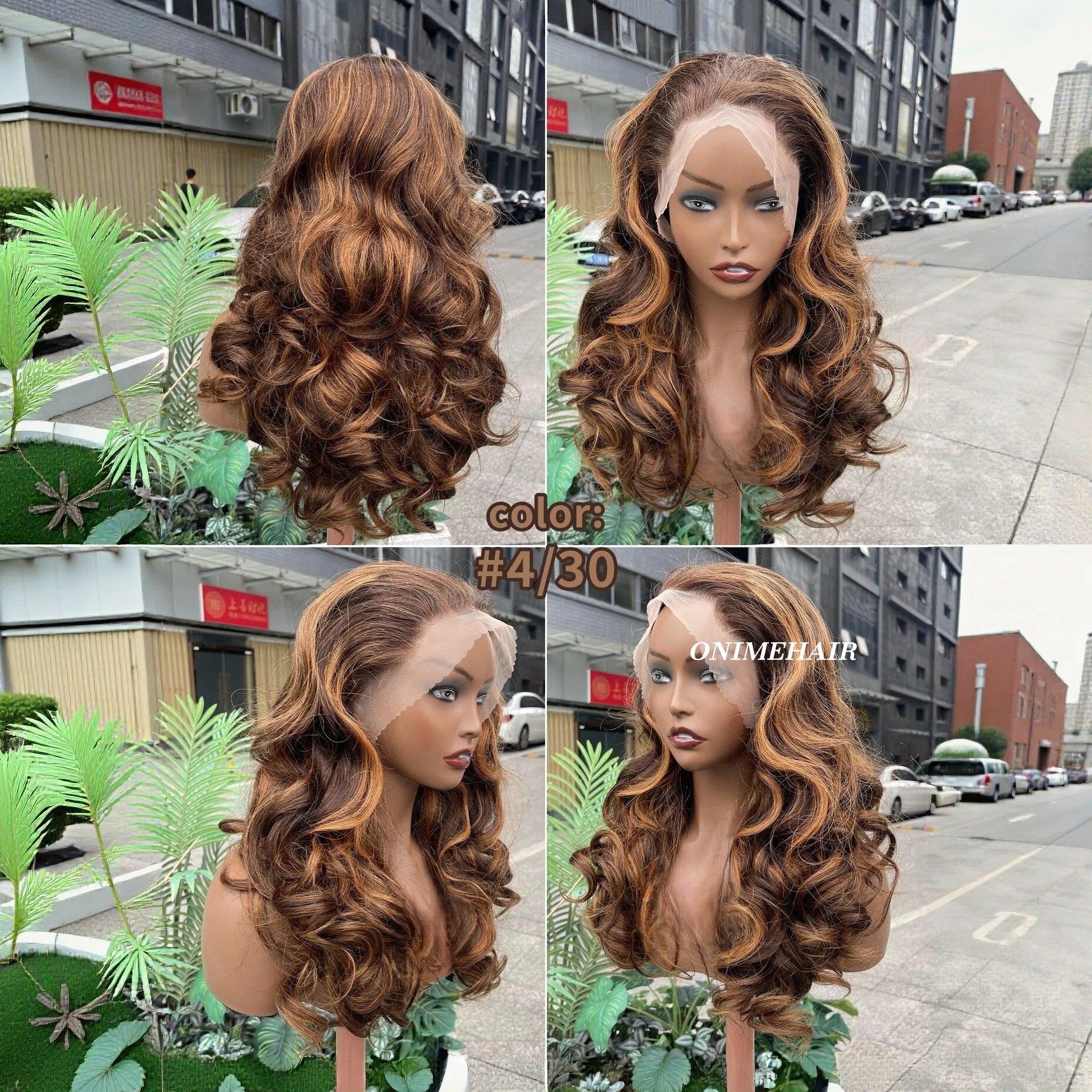 #4/30 Rose Wavy Frontal Transparent 13X4  Lace - Onime Hair