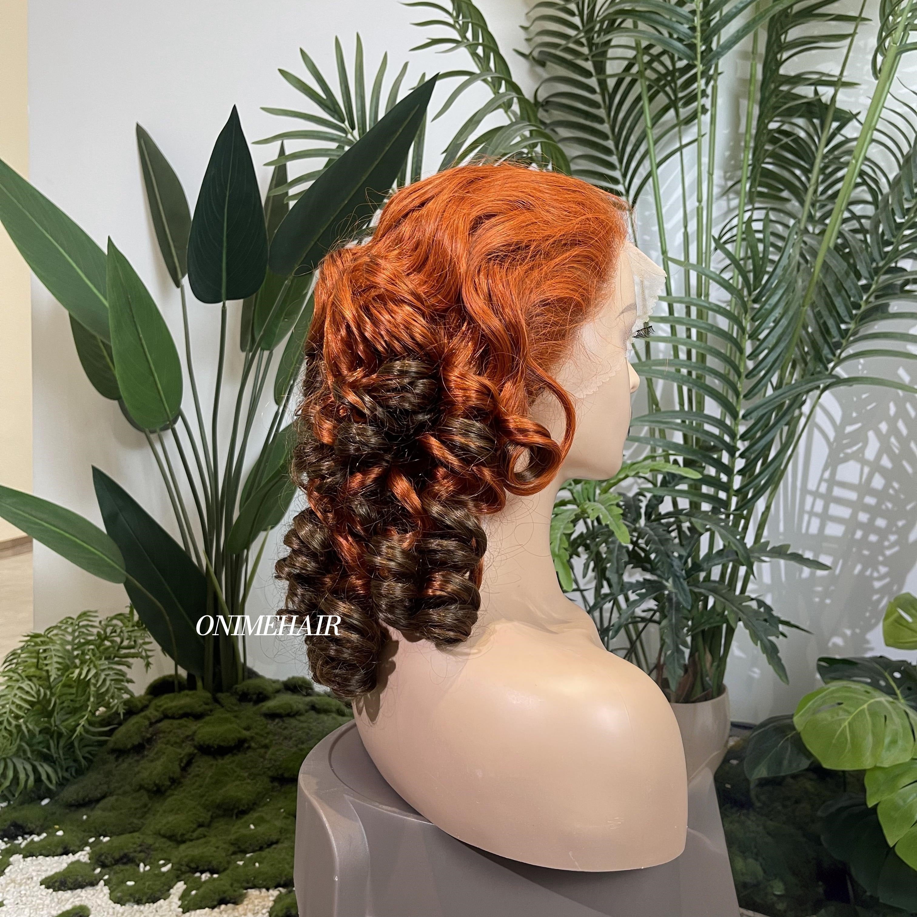 #350/4 Egg Curly Frontal Transparent 13X4  Lace - Onime Hair