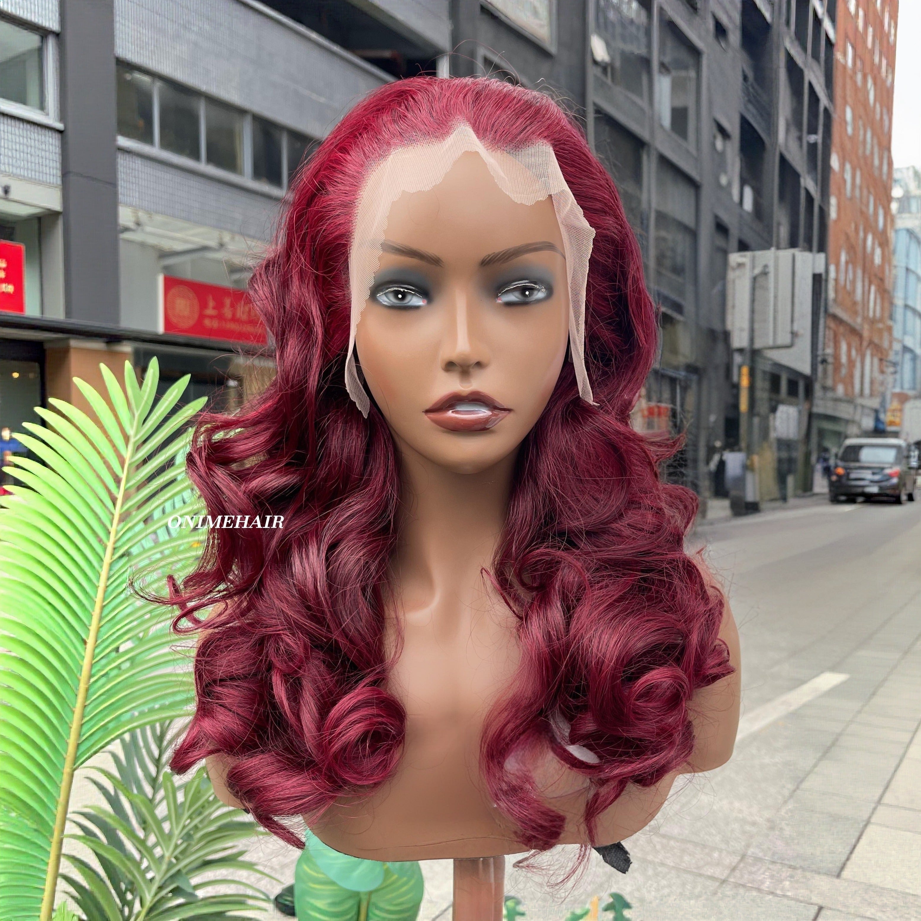 #99J Rose Wavy Frontal Transparent 13X4  Lace - Onime Hair