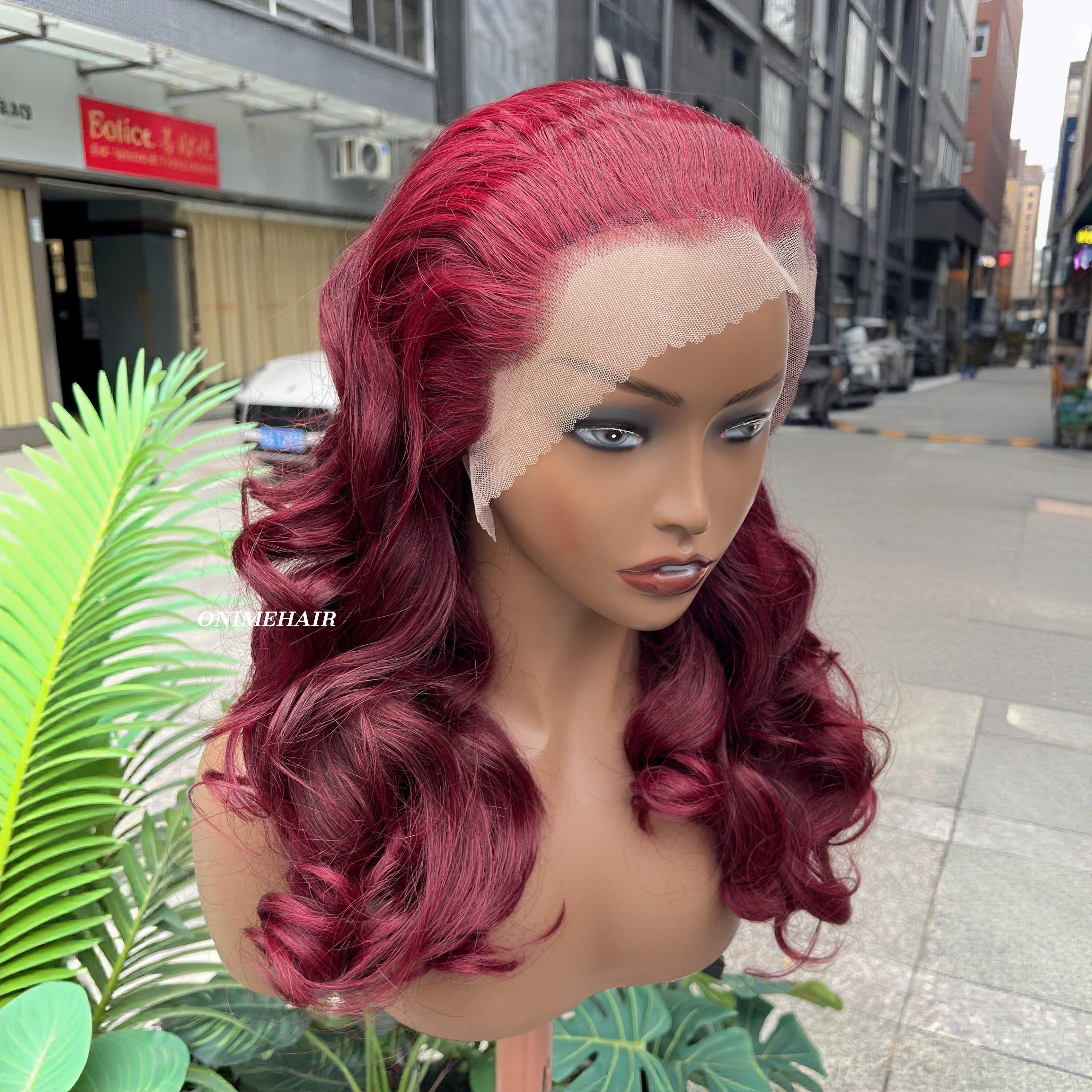 #99J Rose Wavy Frontal Transparent 13X4  Lace - Onime Hair