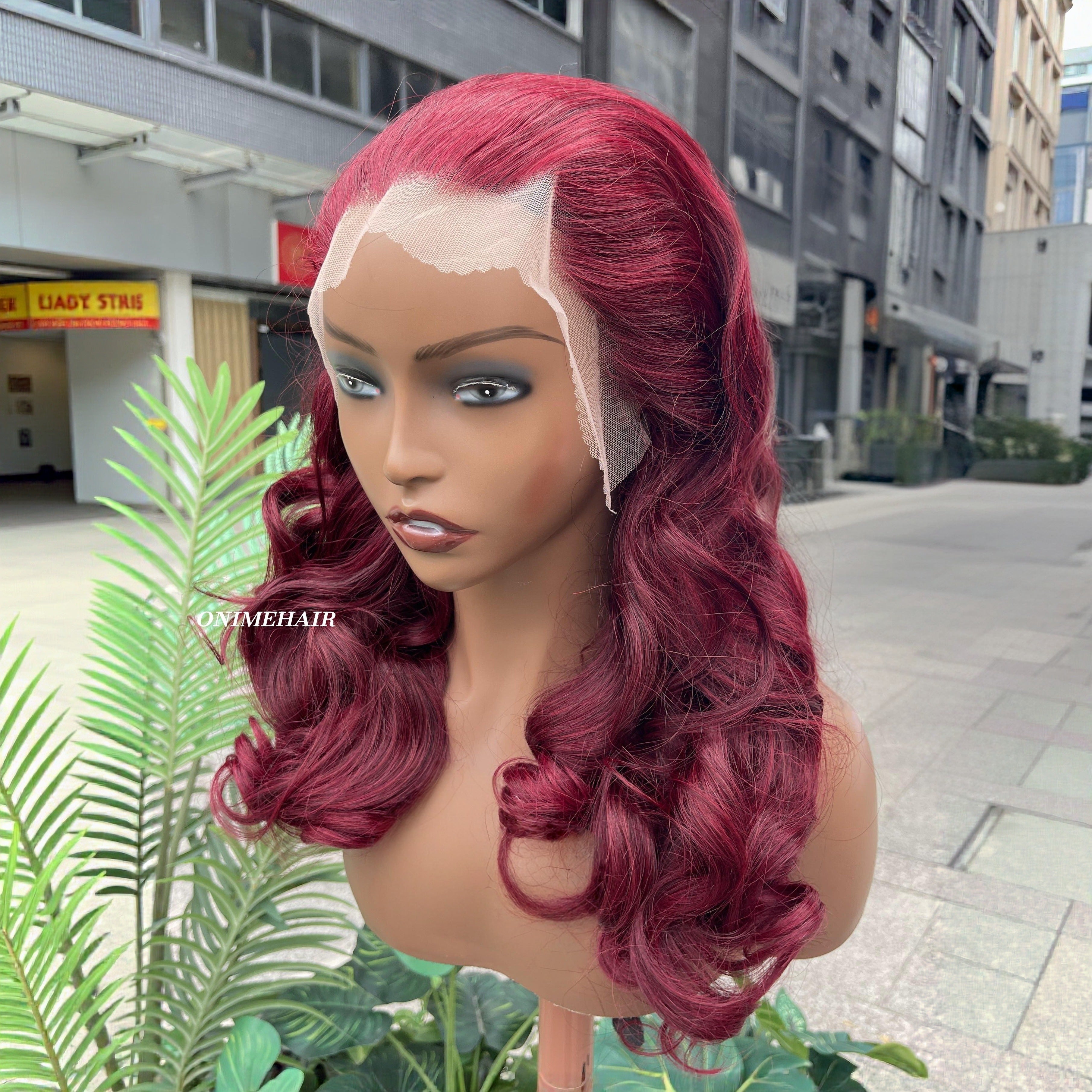 #99J Rose Wavy Frontal Transparent 13X4  Lace - Onime Hair