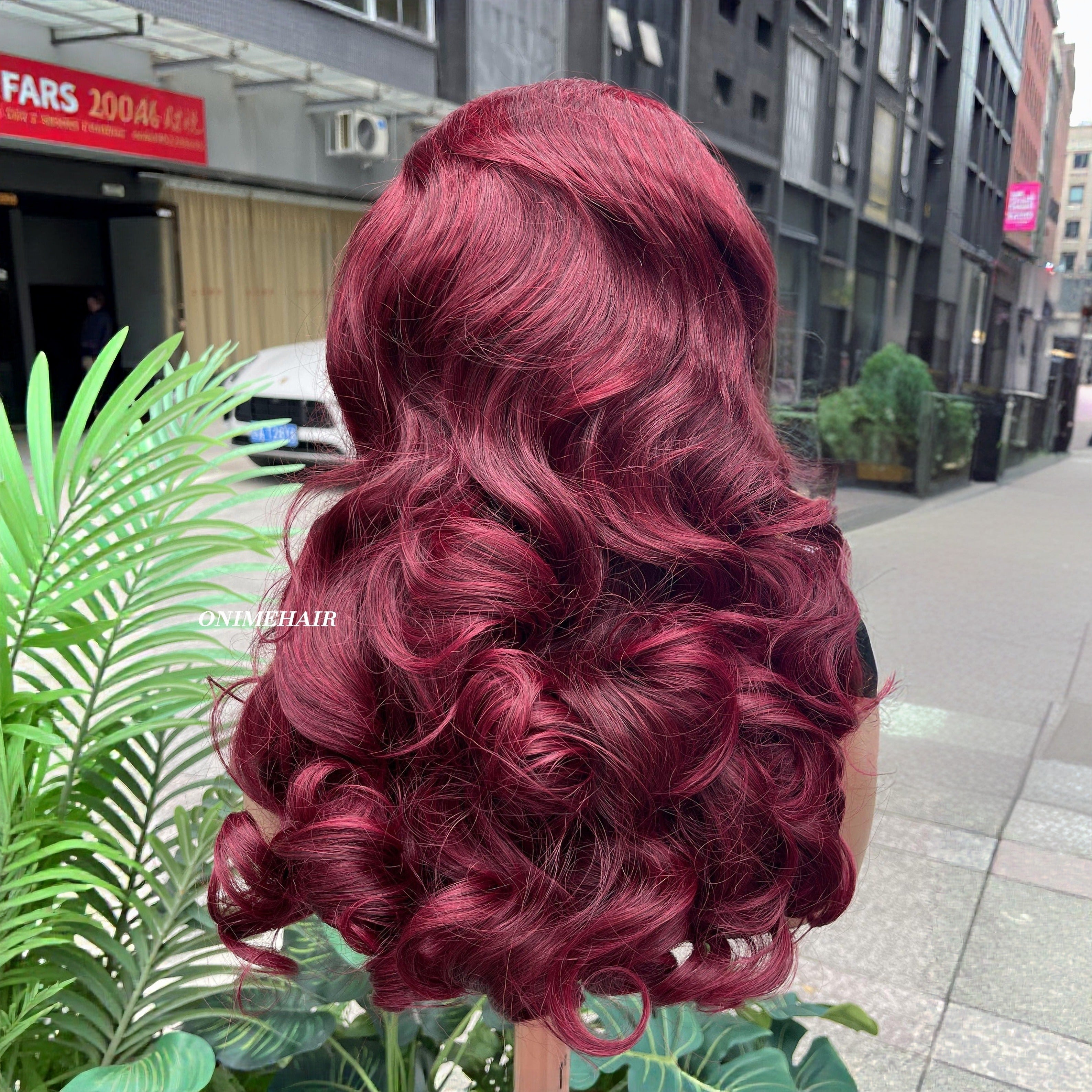 #99J Rose Wavy Frontal Transparent 13X4  Lace - Onime Hair